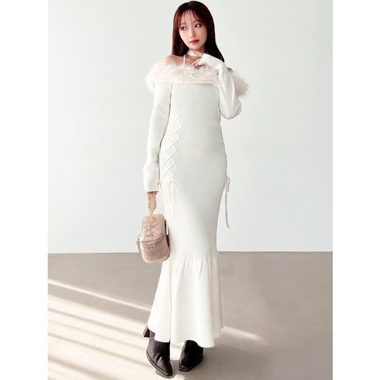 フェイクファートリムニットワンピース | RESEXXY | 詳細画像17 