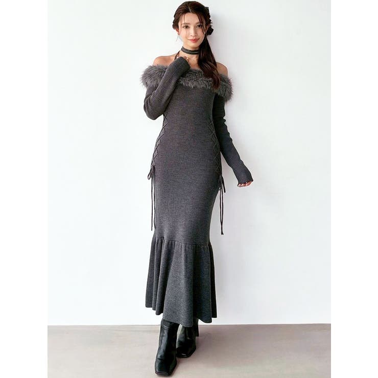 フェイクファートリムニットワンピース | RESEXXY | 詳細画像20 