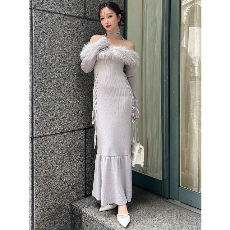 フェイクファートリムニットワンピース | RESEXXY | 詳細画像25 