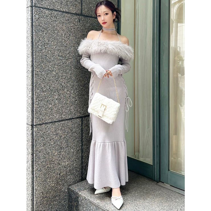 フェイクファートリムニットワンピース | RESEXXY | 詳細画像26 