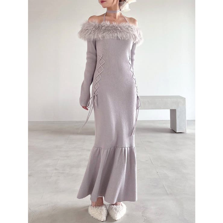 フェイクファートリムニットワンピース | RESEXXY | 詳細画像32 