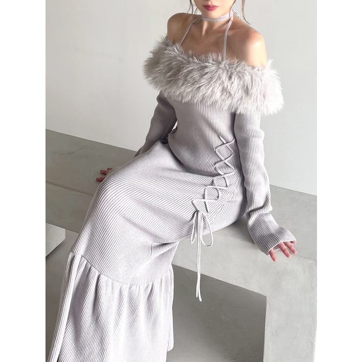 フェイクファートリムニットワンピース | RESEXXY | 詳細画像34 