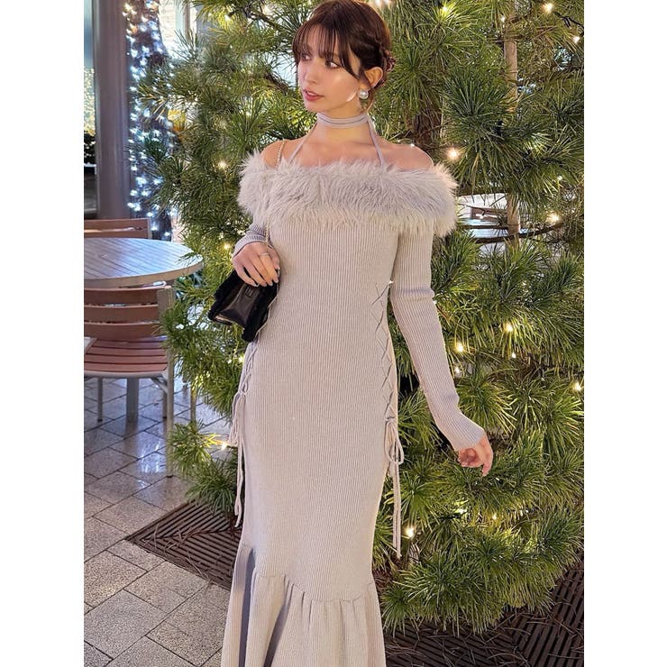 フェイクファートリムニットワンピース | RESEXXY | 詳細画像6 