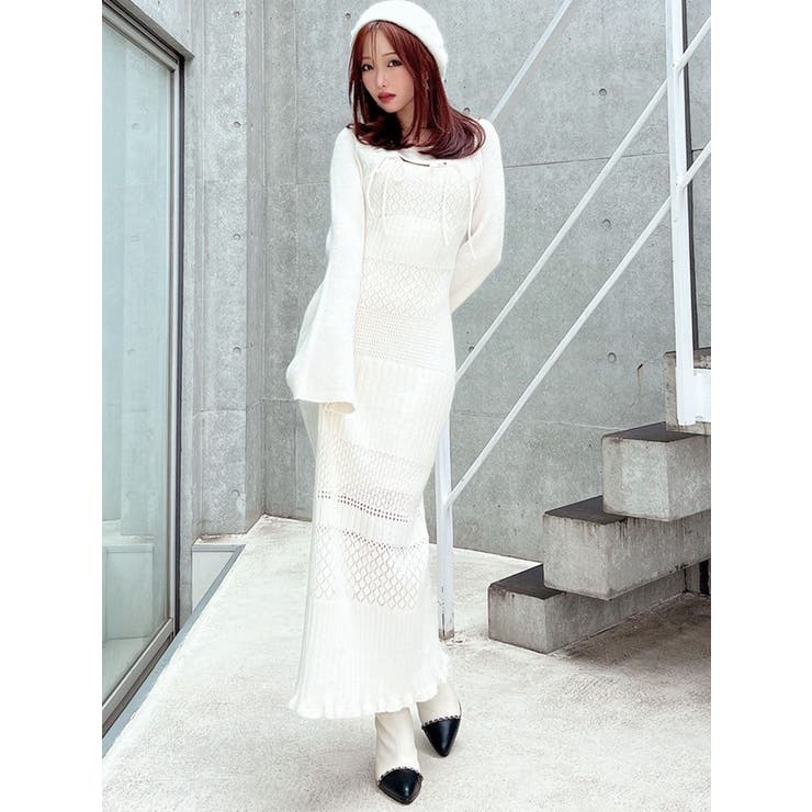 クロシェニットタイトワンピース セール】クロシェニットタイトワンピース（ワンピース）｜RESEXXY