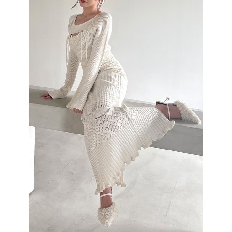 クロシェニットタイトワンピース[品番：MKSW0066903]｜RESEXXY