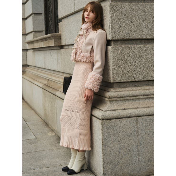 クロシェニット ブラック タイトワンピース クロシェニットタイトワンピース[品番：MKSW0066903]｜RESEXXY