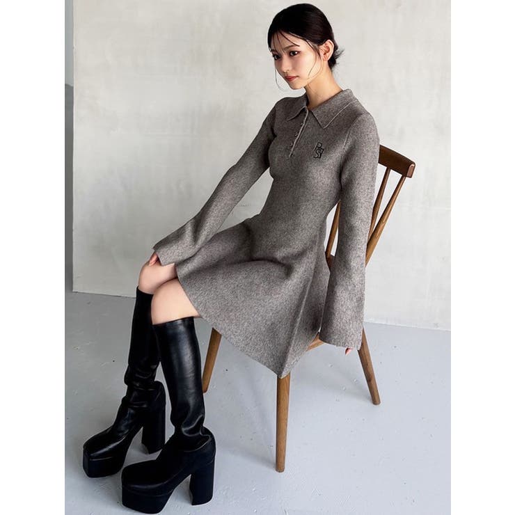 ニットポロワンピース[品番：MKSW0066867]｜RESEXXY（リゼクシー）の