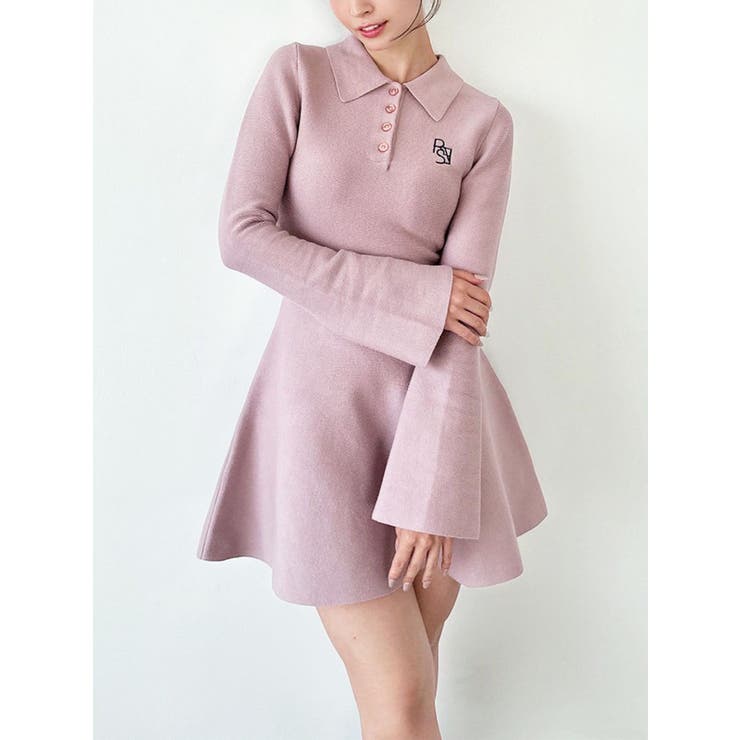 ピンク | ニットポロワンピース | RESEXXY