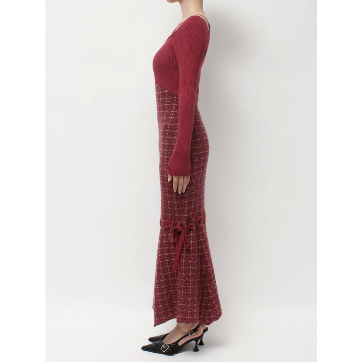 シアードッキングツイードニットワンピース | RESEXXY | 詳細画像20 