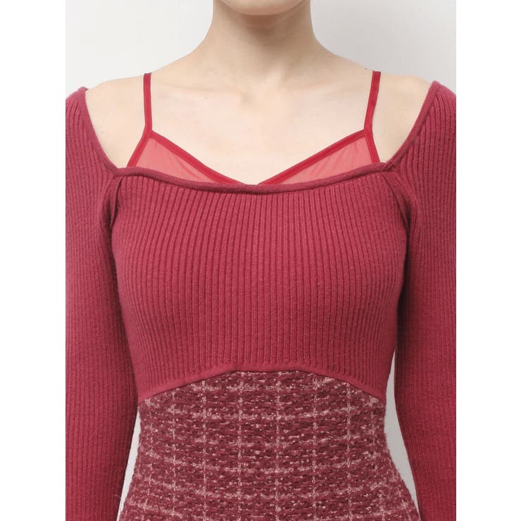 シアードッキングツイードニットワンピース | RESEXXY | 詳細画像22 