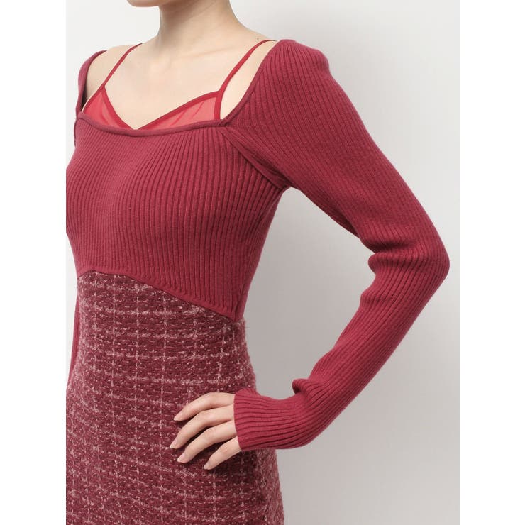 シアードッキングツイードニットワンピース | RESEXXY | 詳細画像23 