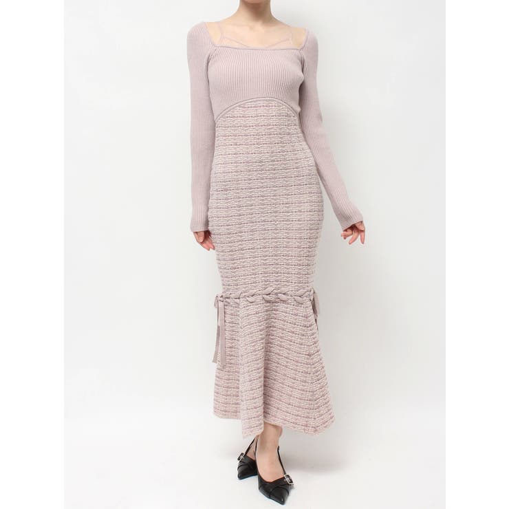 シアードッキングツイードニットワンピース | RESEXXY | 詳細画像31 