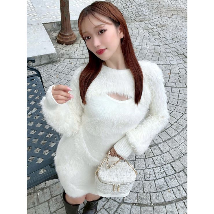 フェザーニットレイヤードワンピース | RESEXXY | 詳細画像2 