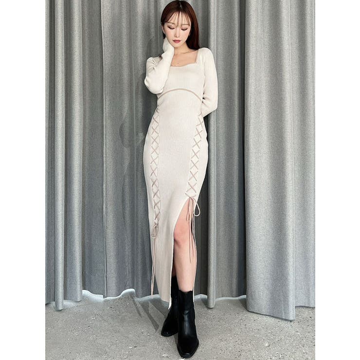 レースアップタイトニットワンピース | RESEXXY | 詳細画像12 