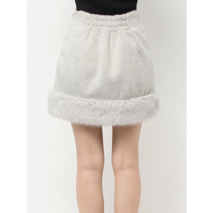 フェイクファーミニスカート【セットアップ着用可能】[品番