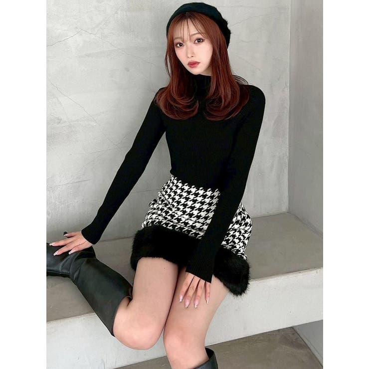 フェイクファーミニスカート【セットアップ着用可能】[品番