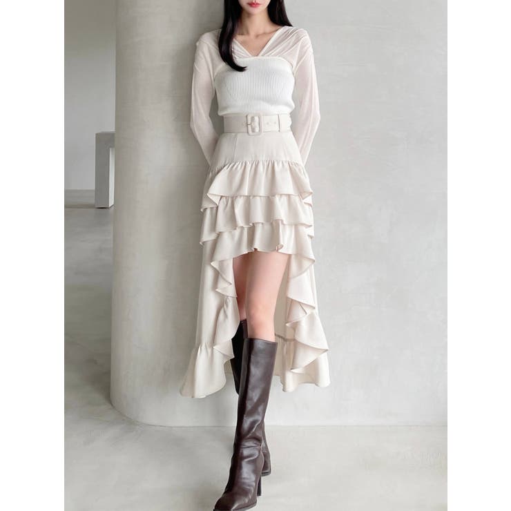 ランダムフリルボリュームスカート[品番：MKSW0066868]｜RESEXXY