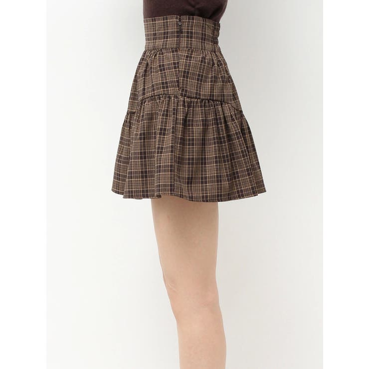 チェックミニフレアスカート【セットアップ着用可能】[品番