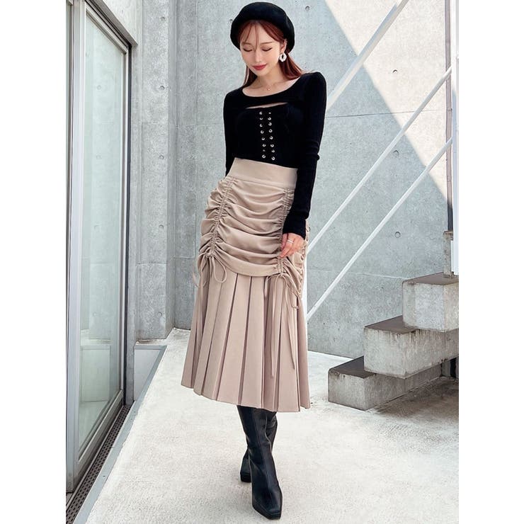 レイヤードプリーツミディスカート | RESEXXY | 詳細画像2 