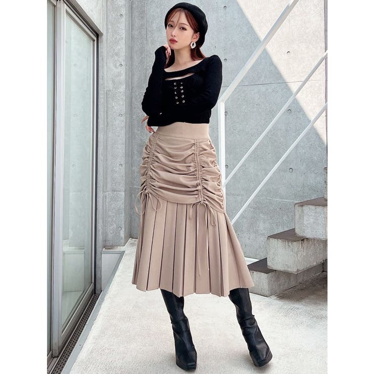 レイヤードプリーツミディスカート | RESEXXY | 詳細画像3 