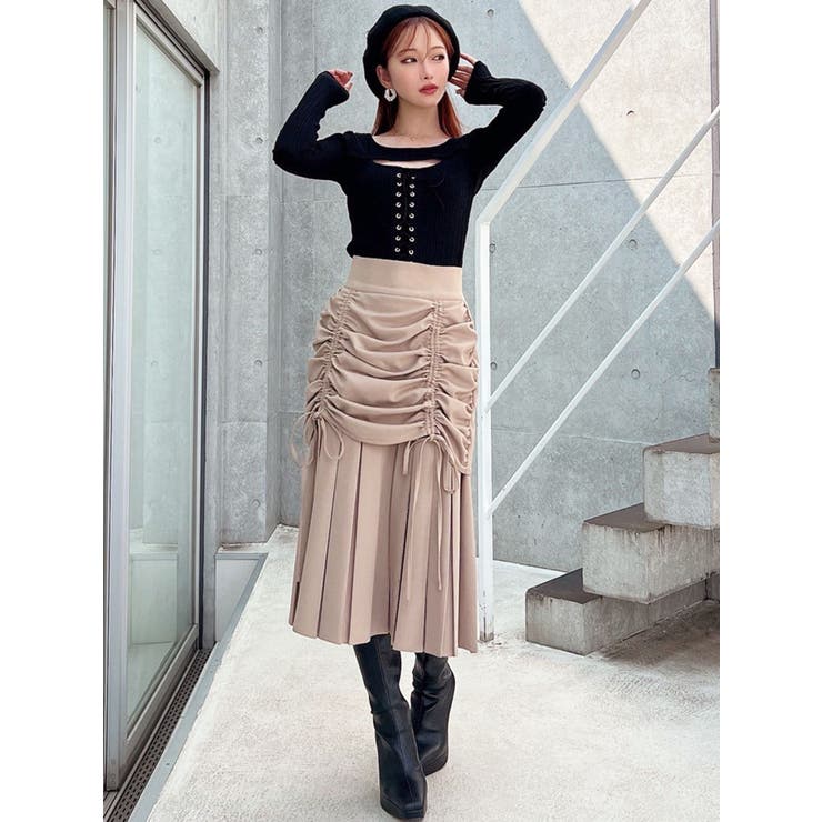 レイヤードプリーツミディスカート | RESEXXY | 詳細画像4 