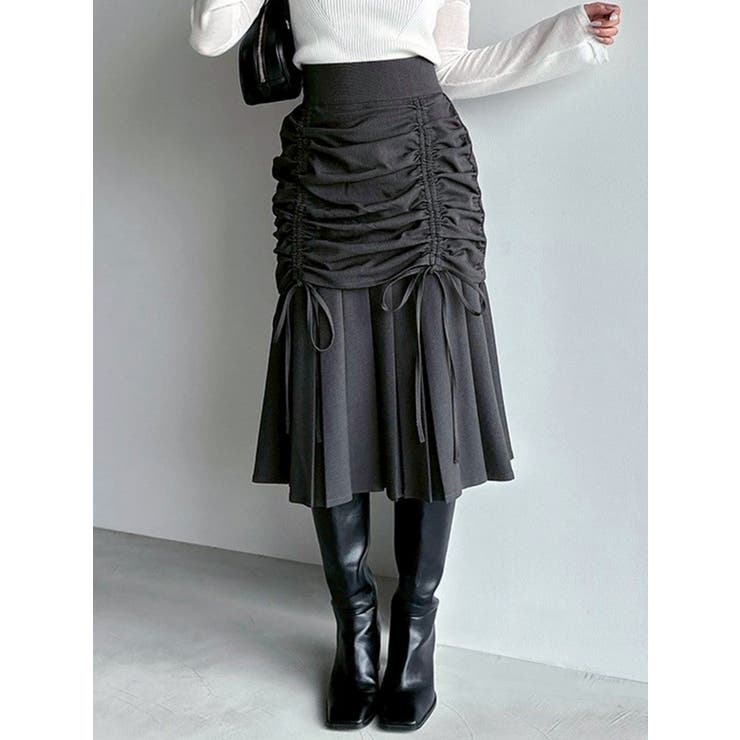 チャコールグレー | レイヤードプリーツミディスカート | RESEXXY