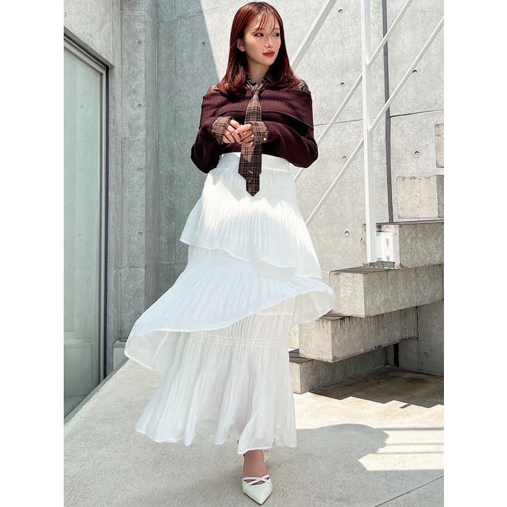 アシンメトリーティアードスカート[品番：MKSW0066869]｜RESEXXY