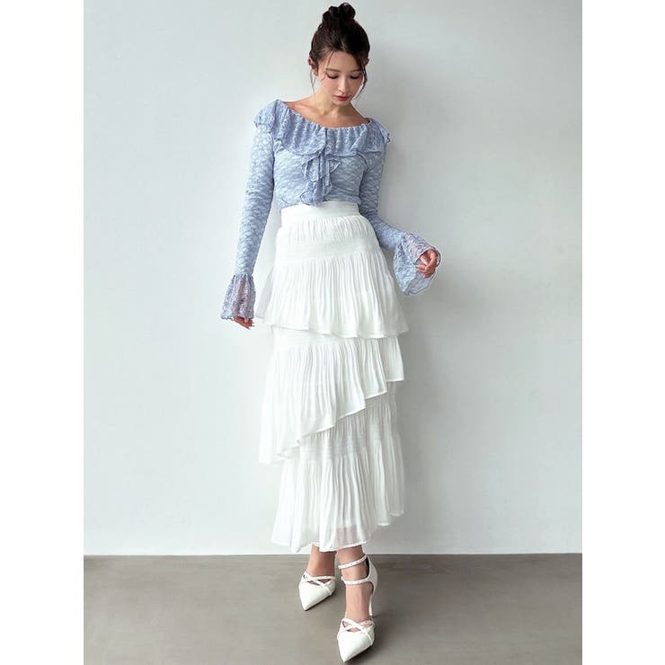 アシンメトリーティアードスカート | RESEXXY | 詳細画像9 