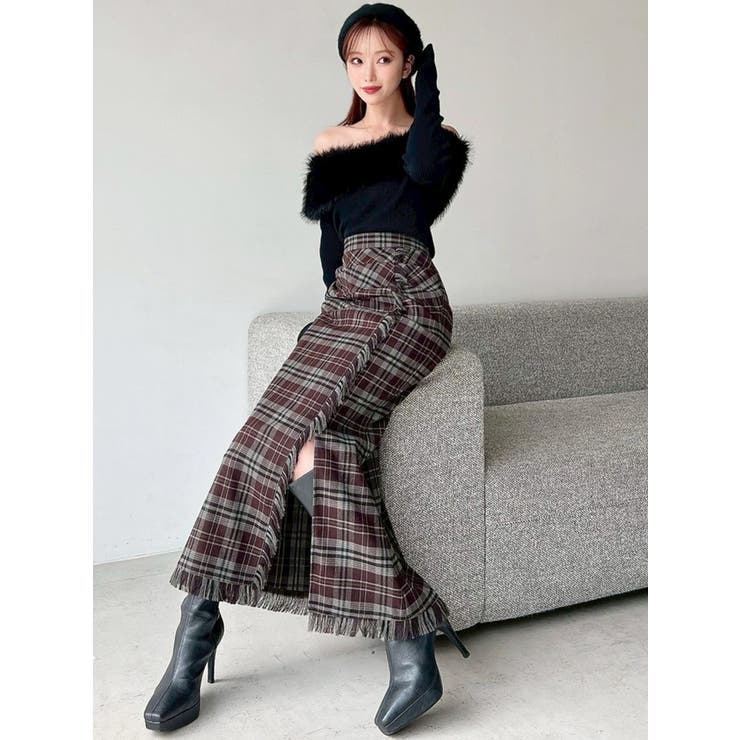 フリンジチェックタックスカート | RESEXXY | 詳細画像10 