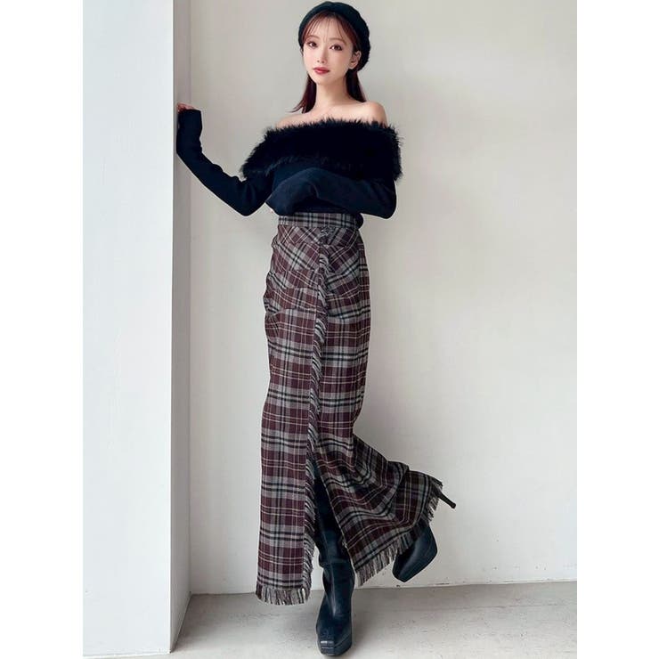 フリンジチェックタックスカート | RESEXXY | 詳細画像11 