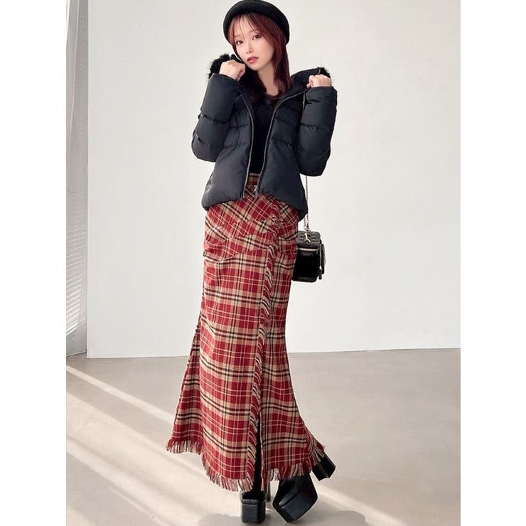 フリンジチェックタックスカート | RESEXXY | 詳細画像2 