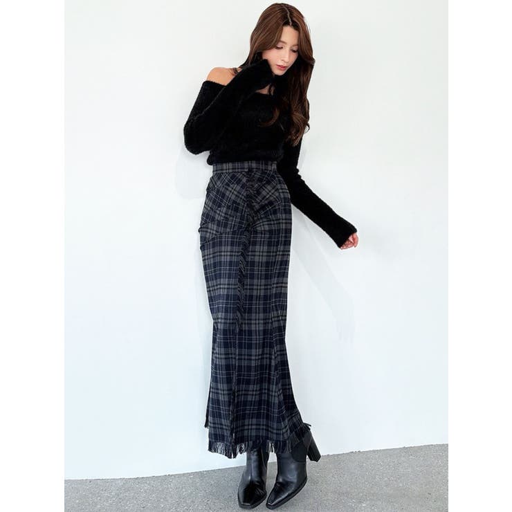 フリンジチェックタックスカート | RESEXXY | 詳細画像6 