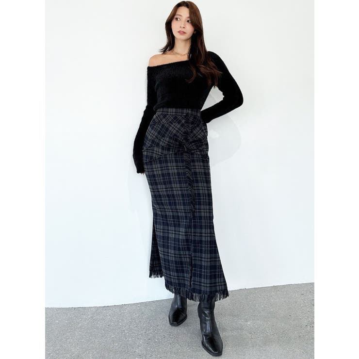 フリンジチェックタックスカート | RESEXXY | 詳細画像7 