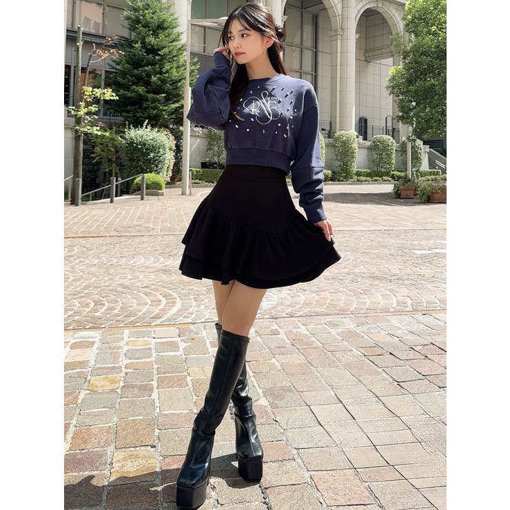 レザレクション　黒ラップスカート　XS バレエ 巻き スカート 35cm丈 大人 人気 無地 ラップスカート 定番 紐