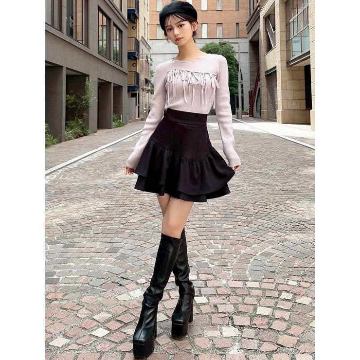 ラッフルボリュームミニスカート[品番：MKSW0067135]｜RESEXXY