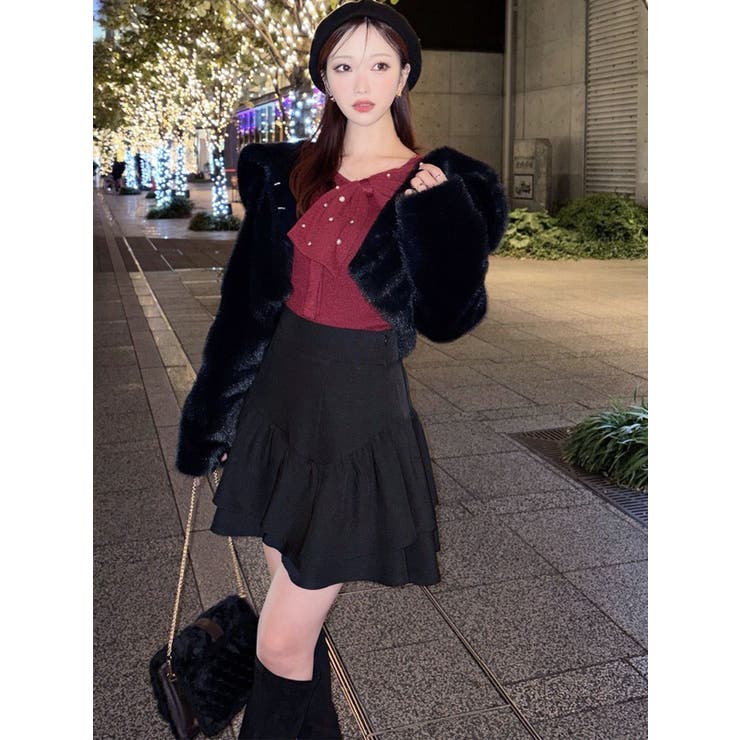 ラッフルボリュームミニスカート[品番：MKSW0067135]｜RESEXXY