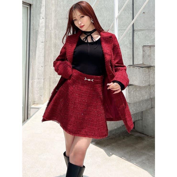 フリンジツイードミニスカート【セットアップ着用可能】 | RESEXXY | 詳細画像18 