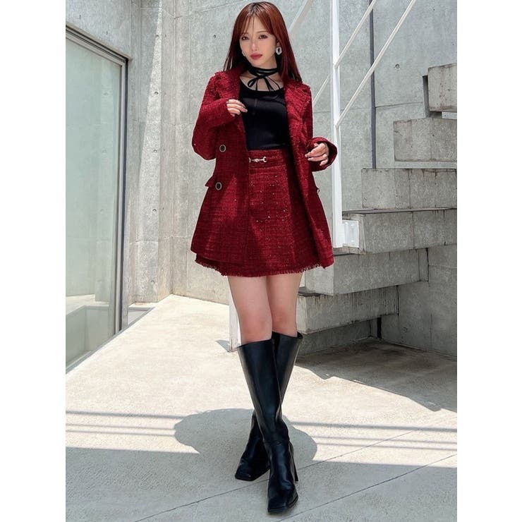 フリンジツイードミニスカート【セットアップ着用可能】 | RESEXXY | 詳細画像19 