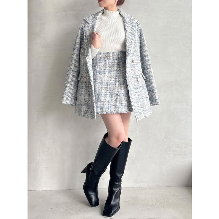 フリンジツイードミニスカート【セットアップ着用可能】 | RESEXXY | 詳細画像29 