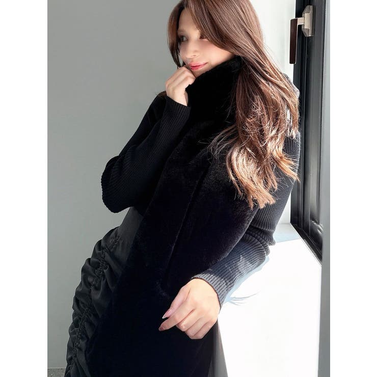 ブラック | フェイクファーマフラー | RESEXXY