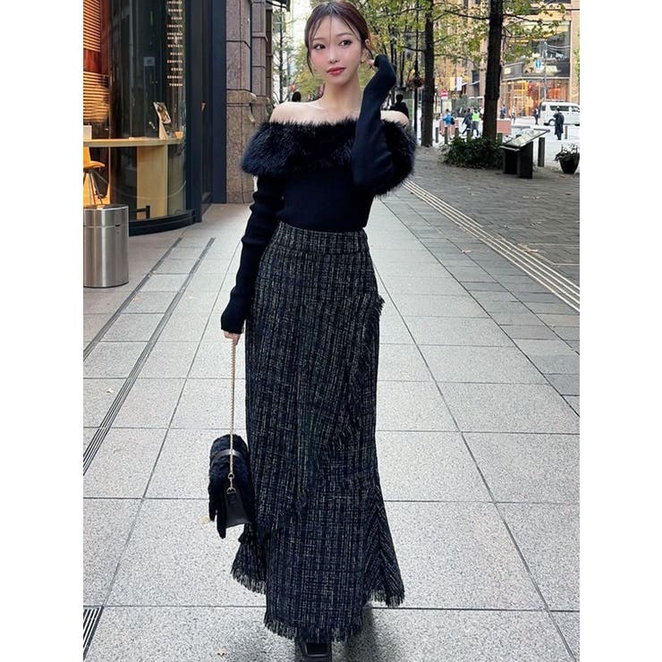 フェイクファーオフショルニットトップス | RESEXXY | 詳細画像11 