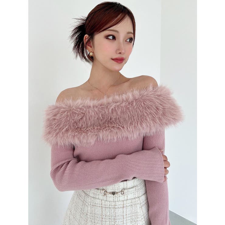 フェイクファーオフショルニットトップス | RESEXXY | 詳細画像16 