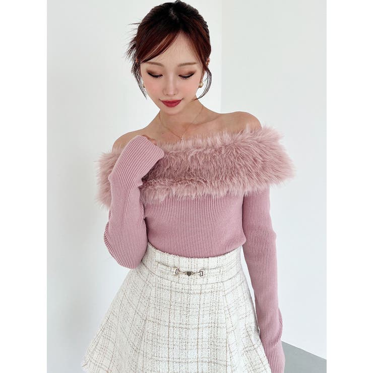 フェイクファーオフショルニットトップス | RESEXXY | 詳細画像18 