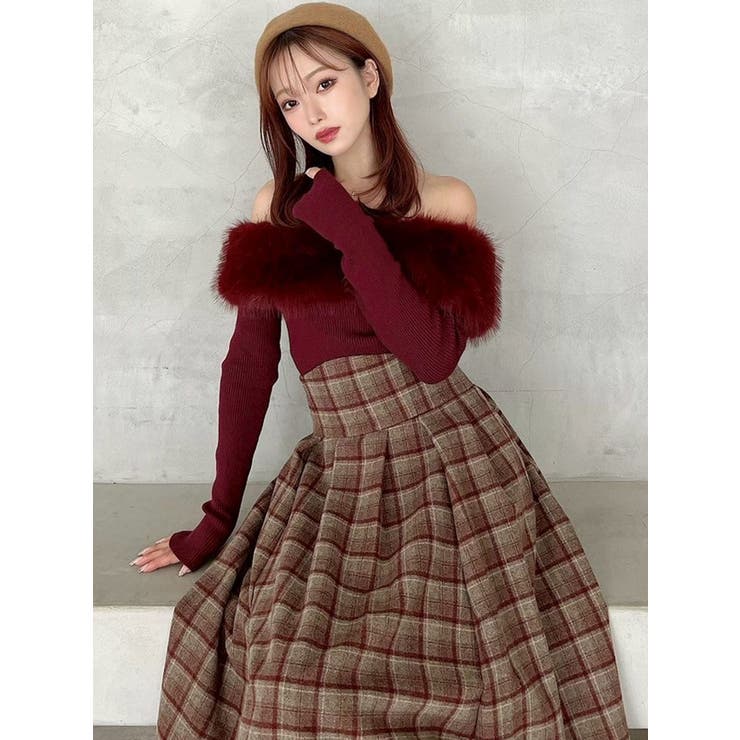 フェイクファーオフショルニットトップス | RESEXXY | 詳細画像23 