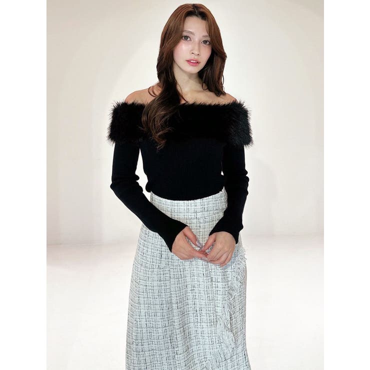 フェイクファーオフショルニットトップス | RESEXXY | 詳細画像34 