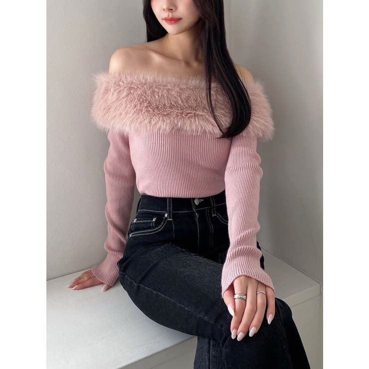 フェイクファーオフショルニットトップス | RESEXXY | 詳細画像39 