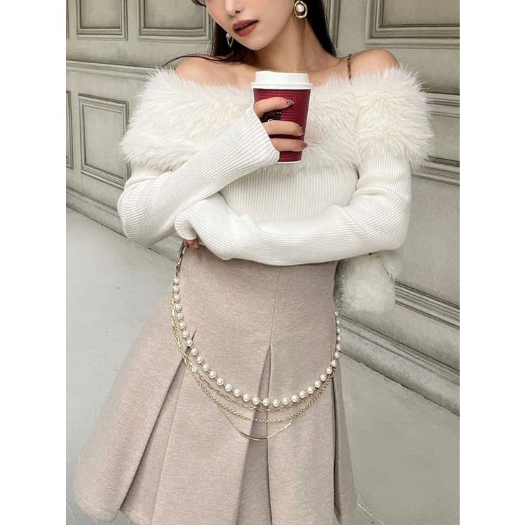 フェイクファーオフショルニットトップス | RESEXXY | 詳細画像47 