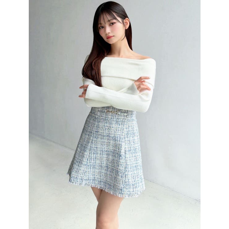 リブニットオフショルトップス | RESEXXY | 詳細画像3 