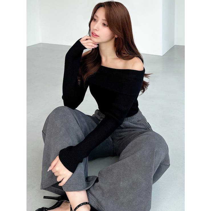 リブニットオフショルトップス | RESEXXY | 詳細画像31 