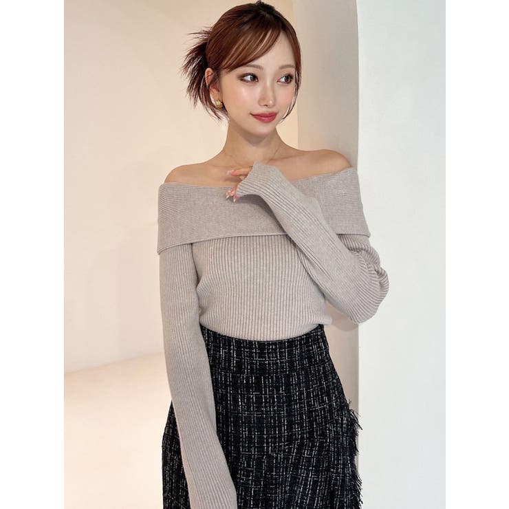 リブニットオフショルトップス | RESEXXY | 詳細画像7 